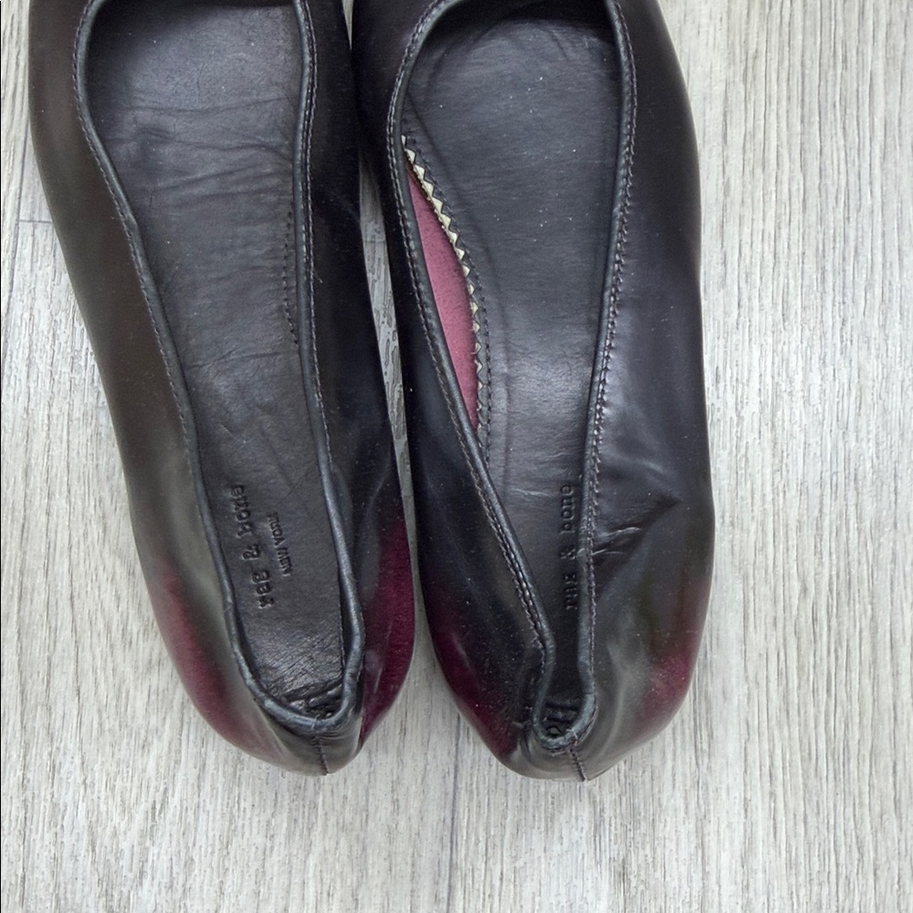 rag & bone Dark Burgundy Women's Flats - Picture 8 of 10